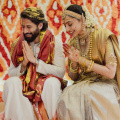 Sobhita Dhulipala looks perfect South Indian bride in Kanjivaram Silk sari and traditional jewelry at her wedding with Naga Chaitanya