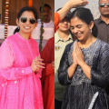 Isha Ambani at Prayagraj Mahakumbh 2025 with Anand Piramal, serves elegant ethnic looks in fuchsia pink and blue bandhani