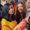 Aishwarya Rai Bachchan and Aaradhya get protective of actress' mom as they visit Ganpati pandal in Mumbai: WATCH