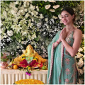 Ganesh Chaturthi: Ananya Panday decks up in beautiful teal kurta set as she welcomes Bappa home; Call Me Bae star seeks blessings with family