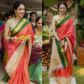  Sobhita Dhulipala's saree for her first wedding ceremony is a celebration of culture and it is from Naga Chaitanya's mom Lakshmi's collection 