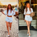 Malaika Arora’s all-white outfit, with a crop top, shorts, heels, and Loewe bag may look minimal but it's worth Rs 5,77,075