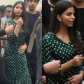 Suhana Khan swaps her bodycon dress for a gorgeous green bandhani kurta set, and it’s perfect for pre-wedding events 