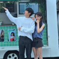 Kim Nam Gil cheers on Jung Hae In and Jung So Min by sending coffee truck to Love Next Door set; PIC