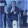 WATCH: Govinda gets DISCHARGED days after accidental bullet injury; flashes smile and greets fans with folded hands