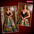 Manushi Chhillar looks dreamy and hot in Gauri & Nainika’s one-of-a-kind poppy-printed plunging gown worth Rs 2,40,000 