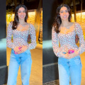 Khushi Kapoor adds a soft romantic touch to her night look with ₹21k neckpiece, Gucci bag, and maroon stilettos