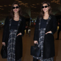 Kriti Sanon turns airport into ramp with head-to-toe Burberry look, ft chic pleated skirt, sleek trench coat, and bag worth Rs 2,31,238