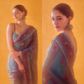 Ananya Panday’s ethnic aqua saree worth Rs 55,000 will have you falling in love with florals all over again