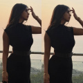 Suhana Khan exudes grace and glamor in her ankle-length black dress paired with classy brown Hermes bag