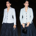 Sonam Kapoor turns the Mumbai airport into her personal runway in checkered Dior blazer and black skirt 