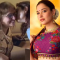 WATCH: Tamannaah Bhatia plants sweet kiss on her dearest mommy's cheek while her furry friend gets jealous