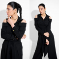 Shruti Haasan, in collared top and wide-legged pants, proves all she needs is black to make a fashion statement 