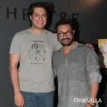 Aamir Khan takes lead like responsible father as he escorts younger son Azad from crowd; poses with older Junaid Khan in VIDEO