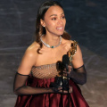 Oscars 2025: Zoe Saldana Bags the Best Supporting Actress Award For Emilia Perez; Tearfully Shouts Out to Her Mom and Husband's Hair  