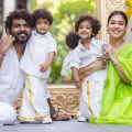 Nayanthara DROPS adorable moments with husband Vignesh Shivana and sons Uyir-Ulag in traditional looks; see PICS