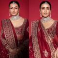 Namrata Shirodkar looks like she is stepping straight out of a vintage painting in Torani's exquisite red lehenga