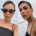 Nia Sharma oozes hotness in a black baggy mini dress and shows off her impeccable liner skills; See here