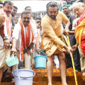 WATCH: Pawan Kalyan performs purification ritual at Kanaka Durga Temple amid Tirumala Laddu adulteration controversy; video goes viral