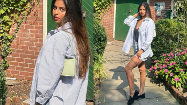 Suhana Khan pairs olive green halter top & leather pants with Louis Vuitton  bag worth Rs. 2.3 lakh 2 : Bollywood News - Bollywood Hungama