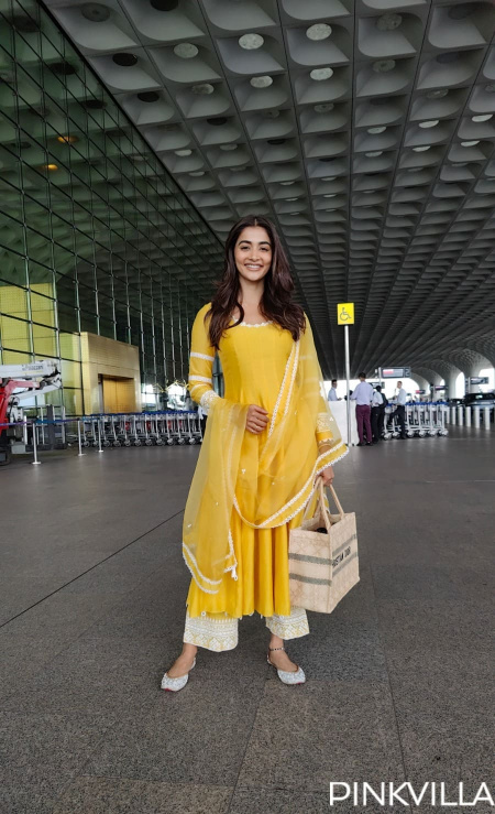 Pooja Hedge slays casual airport look with ₹1.3 lakh Louis Vuitton handbag