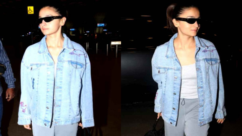 Alia Bhatt looks stylish in denim-on-denim as she gets clicked at the  airport | Filmfare.com