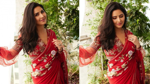 Bollywood Divas Sizzle in Red Saree
