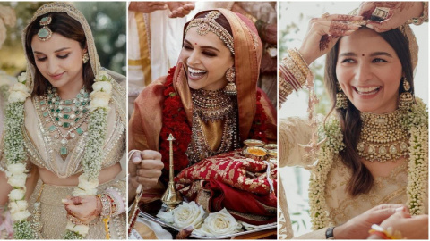 7 Brides Who Wore Stunning Patchwork Lehengas Just Like Alia! | WedMeGood