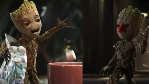 guardians of the galaxy set photos groot