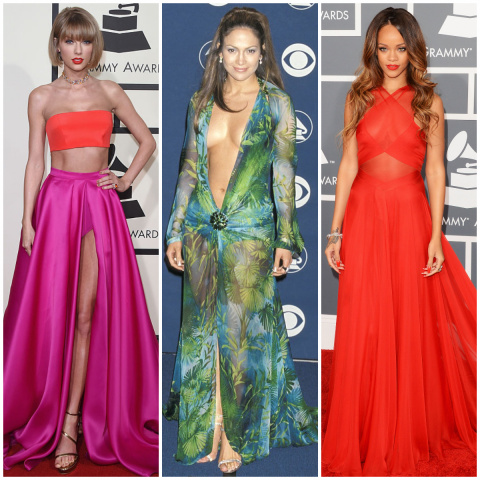 Ariana Grande In Versace - 2015 Grammy Awards - Red Carpet Fashion Awards