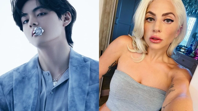 BTS V (Cortesia: BIGHIT MUSIC), Lady Gaga (@ladygaga/instagram)