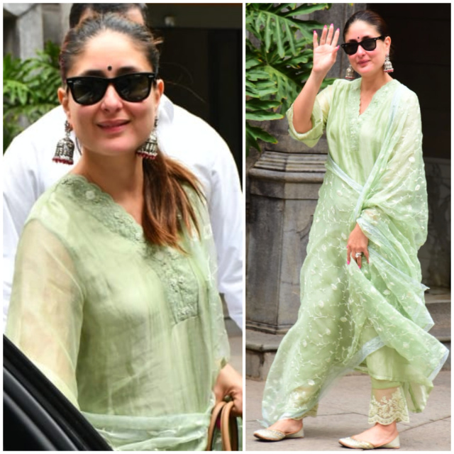 Begum' Kareena Kapoor redefines ethnic look in white printed kurta